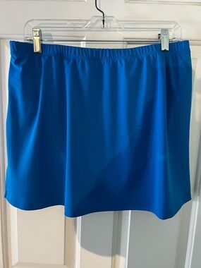 Blue Women's Swim Skirt - Elastic Waist